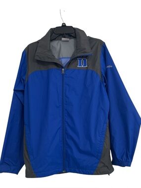 Duke Columbia Blue and Gray Glennaker Raincoat. Sz S